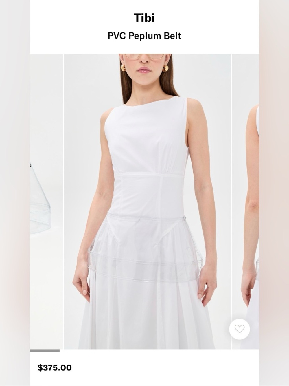 Tibi PVC Peplum Belt NEW W
TAG S375 Size 6